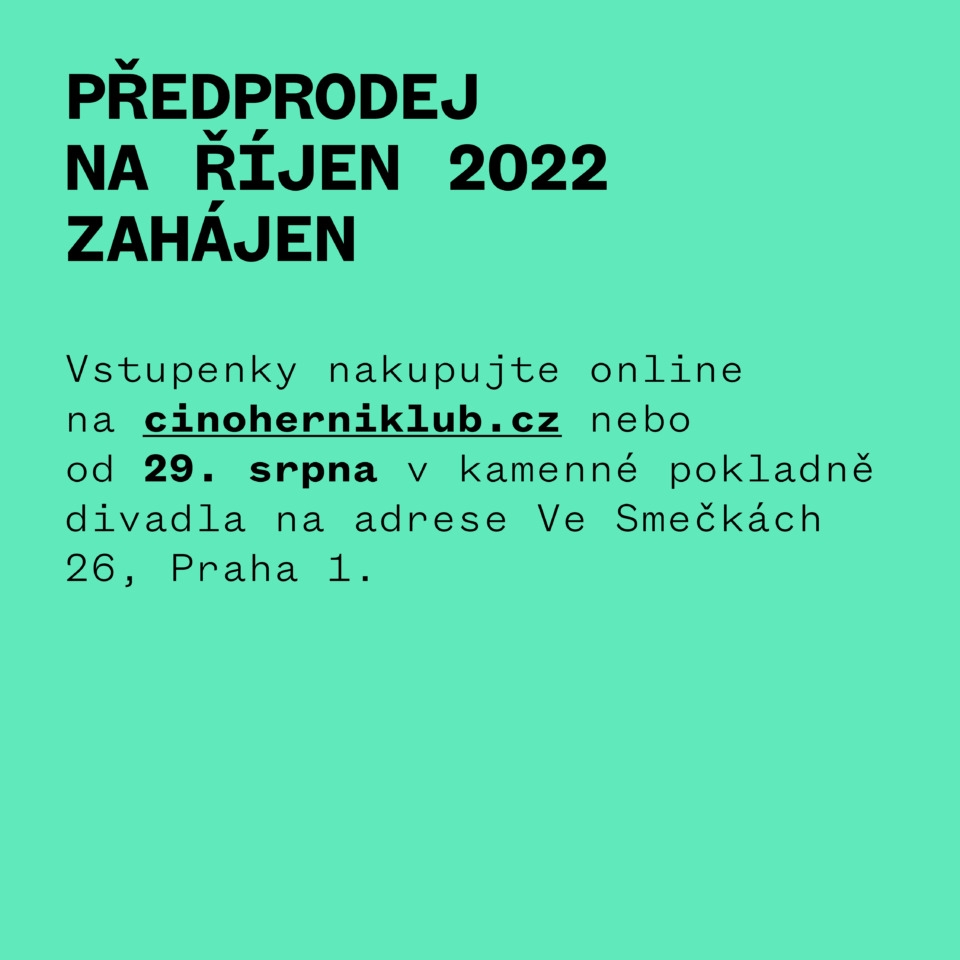 Předprodej říjen 2022